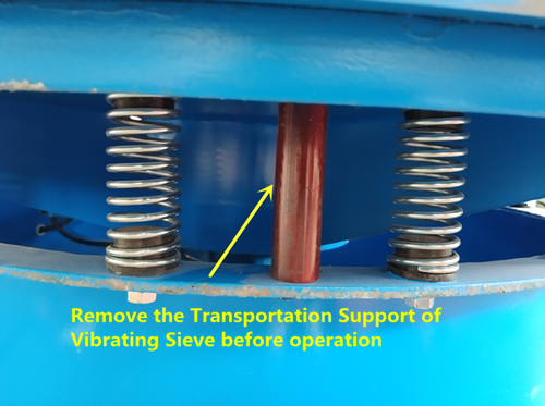 Transportation Support of Vibrating Sieve